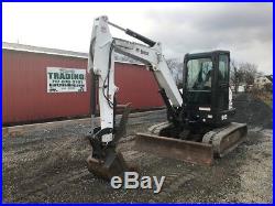 2014 Bobcat E45 Mini Excavator with Cab & Hydraulic Thumb