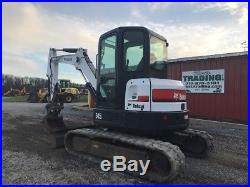 2014 Bobcat E45 Mini Excavator with Cab & Hydraulic Thumb