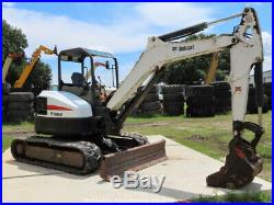 2014 Bobcat E50 Mini Excavator Rubber Tracks Backhoe Aux Hyd Diesel bidadoo