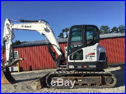 2014 Bobcat E85 Hydraulic Midi Excavator with Cab & Thumb Super Clean Only 3500Hrs