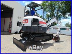 2014 Bobcat E-32 Mini Excavator 7,200 Pounds 2 Speed Kubota Tier IV Diesel