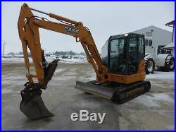 2014 CASE CX55B MINI EXCAVATOR FULL CAB QUICK TACH With 3 BUCKETS 1786 HOURS