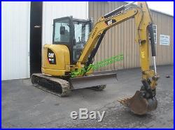 2014 CATERPILLAR 303.5E CR MINI EXCAVATOR CAB with HEAT & AC ONLY 898 HOURS