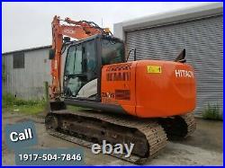 2014 Hitachi ZX130-5 Excavator Heat/AC Rear Camera Aux Hyd Quick Coupler IN NY