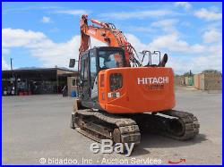 2014 Hitachi ZX135US-5N Hydraulic Excavator A/C Cab Aux Hyd Q/C Low Hours