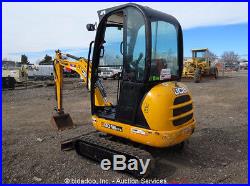 2014 JCB 8018CTS Mini Excavator Rubber Extendable Tracks Cab Backhoe Aux bidadoo