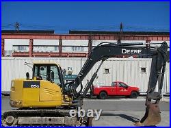 2014 JOHN DEERE 85G Hydraulic Excavator Midi Dozer Blade Rubber Tracks