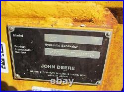 2014 John Deere 27D Mini Excavator Yanmar Diesel Engine 18 Digging Bucket