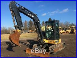 2014 John Deere 50G Hydraulic Excavator with Full Cab and Hyd. Thumb