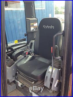 2014 Kubota KX040 Mini Excavator Same as KX121 Cab Heat Air ONLY 470 HOURS