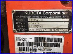 2014 Kubota KX057-4 Excavator Cab Hydraulic Thumb VIDEO