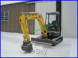 2014 NEW HOLLAND E35B COMPACT EXCAVATOR, ZTS XERO TAIL SPIN, ONLY 26 HOURS