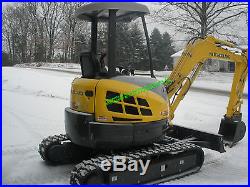 2014 NEW HOLLAND E35B COMPACT EXCAVATOR, ZTS XERO TAIL SPIN, ONLY 26 HOURS