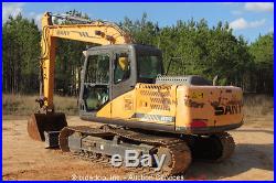 2014 Sany SY135C Hydraulic Excavator Isuzu Diesel A/C Cab Aux Hyd bidadoo