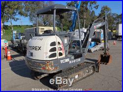 2014 Terex TC35 Mini Excavator Rubber Tracks Backhoe Aux Hydraulics bidadoo