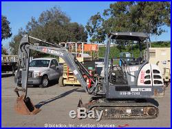 2014 Terex TC35 Mini Excavator Rubber Tracks Backhoe Aux Hydraulics bidadoo