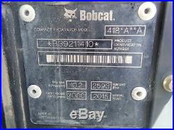 2015 Bobcat 418 Mini Excavator, Orops, Aux Hydraulics, 333 Hrs, 10.2 HP Diesel