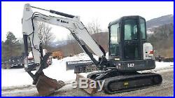 2015 Bobcat E42 Excavator Cab Long Arm Hydraulic Thumb Very Nice Ready To Work