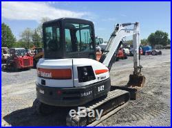 2015 Bobcat E42 Hydraulic Mini Excavator with Cab Only 900 Hours