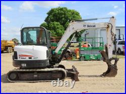 2015 Bobcat E63 Mini Excavator Rubber Tracks Cab Backhoe bidadoo