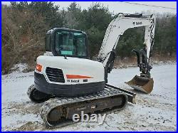 2015 Bobcat E85 Excavator Hydraulic Thumb Long Arm Cab A/c Very Nice! We Finance