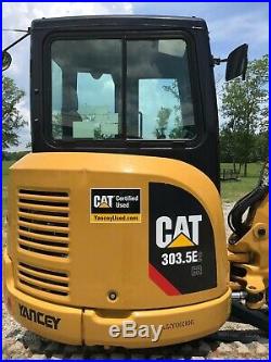 2015 CAT 303.5E2-CR Hydraulic Excavator Enclosed Cab Heat/ AC Diesel