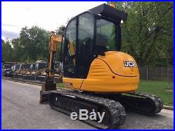 2015 JCB 8045 ZTS Rubber Track Mini Excavator Diesel Cab AC Hydraulic Thumb Midi