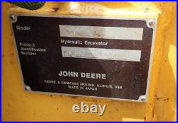 2015 JOHN DEERE 27D Mini Excavator Loader Diesel