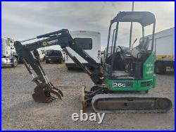 2015 John Deere 26G Compact Track Mini Excavator 20Hp Hyd Thumb 2449Hr Used
