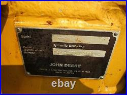 2015 John Deere 27D Mini Excavator Loader Diesel Dozer Blade