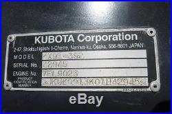2015 KUBOTA KX91-3 MINI EXCAVATOR, CAB HEAT, HYDRAULIC THUMB, 275 HRS NICE