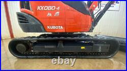 2015 Kubota Kx080-4 Cab Excavator With Ac/heat, 18 Bucket