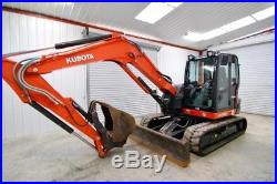 2015 Kubota Kx080-4r3 Excavator, Cab, Heat/ac, Dual Aux. Hydraulics, Hyd Thumb