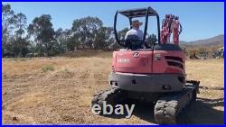 2015 Kubota U55-4 Excavator with ANGLE Blade 2 buckets 955 Hours + VIDEO