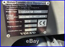 2015 Volvo Ecr88d Mini Excavator A/c Cab Hydraulic Q/c Aux Blade
