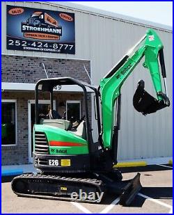 2016 Bobcat E26 Mini Excavator OROPS WithStraight Blade LOW HOURS 1275