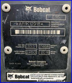 2016 Bobcat E35 Mini Excavator -814 Hours Excellent Condition
