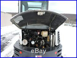 2016 Bobcat E35 Rubber Track Mini Excavator Cab Heat Air Thumb 2 Speed Long Arm