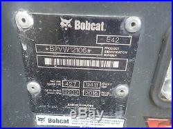 2016 Bobcat E42 Mini Excavator, Cab, Heat/ac, Hyd Thumb, Angle Blade, 482 Hrs