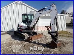 2016 Bobcat E45 Mini Excavator Cab Heat/ac Hyd Thumb 2 Sp Long Arm 42 HP 2102 Hr