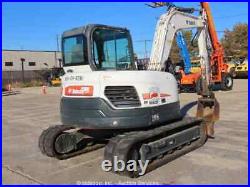 2016 Bobcat E85 Midi Excavator Trackhoe Crawler Tractor Aux Q/C Cab A/C bidadoo