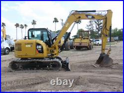 2016 Caterpillar 308E2CR Mini Excavator Steel Tracks Cab Backhoe bidadoo