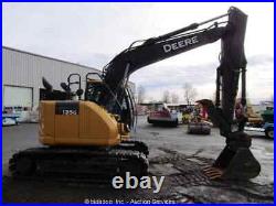 2016 John Deere 135G Hydraulic Excavator Cab Aux Hyd Thumb Q/C Bucket bidadoo