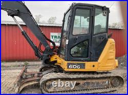 2016 John Deere 60G Hydraulic Midi Excavator with Cab & Thumb Clean Only 3200Hrs