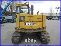 2016 John Deere 85G Mini Excavator Rubber Tracks Cab Hyd Thumb Aux Hyd bidadoo