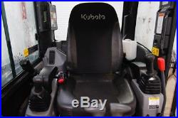 2016 Kubota Kx040-4 Mini Compact Cab Excavator, 30 & 12 Bucket, Front Aux
