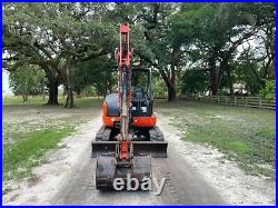 2016 Kubota U55-4 Mini Excavator 36 Bucket Zero Tail Swing 50 HP