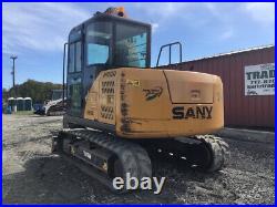 2016 Sany SY75 Hydraulic Midi Excavator with Cab Only 1700Hrs SUPER CLEAN