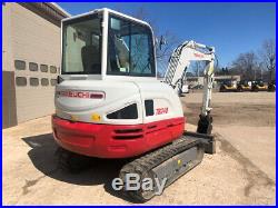 2016 Takeuchi TB240 Rubber Track Excavator Only 436 Hours Cab AC Diesel Mini