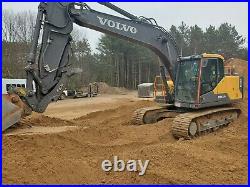 2016 Volvo EC160EL Hydraulic Excavator A/C Aux Hyd thumb coupler 1800hrs